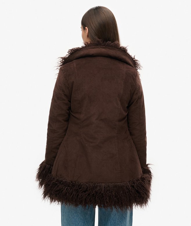 Superdry Faux Fur Lined Afghan Coat