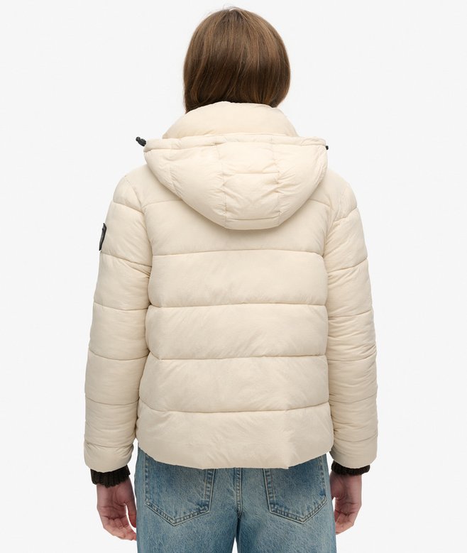 Superdry Faux Fur Short Hooded Puffer Jacket