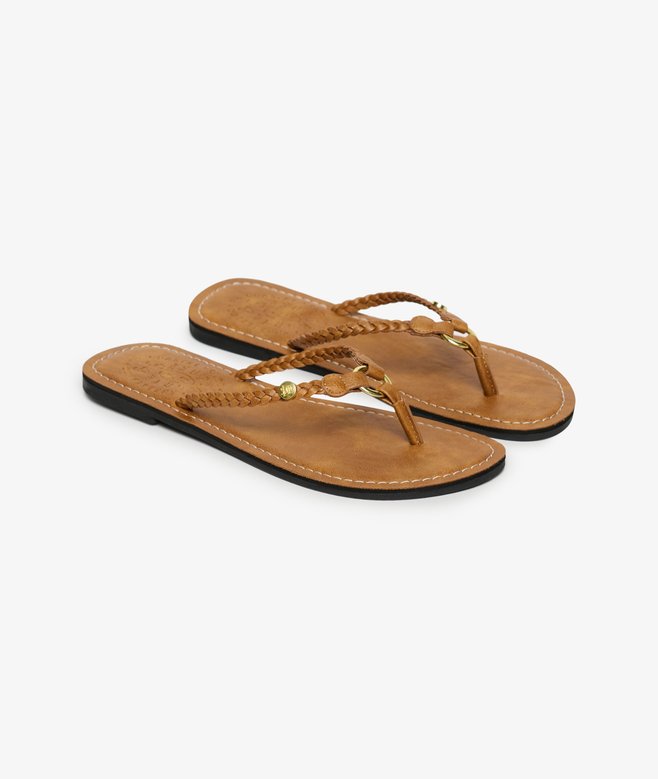 Superdry Faux Leather Braided Flip Flop