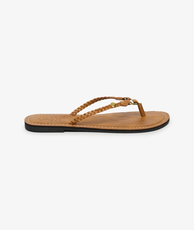 superdry Faux Leather Braided Flip Flop