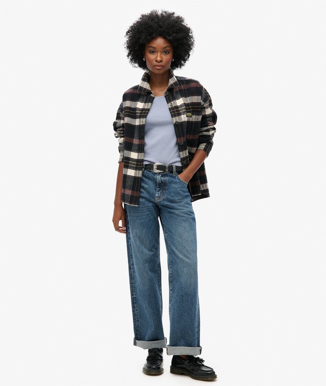 Superdry Fine Rib Scoop Neck Long Sleeve Top