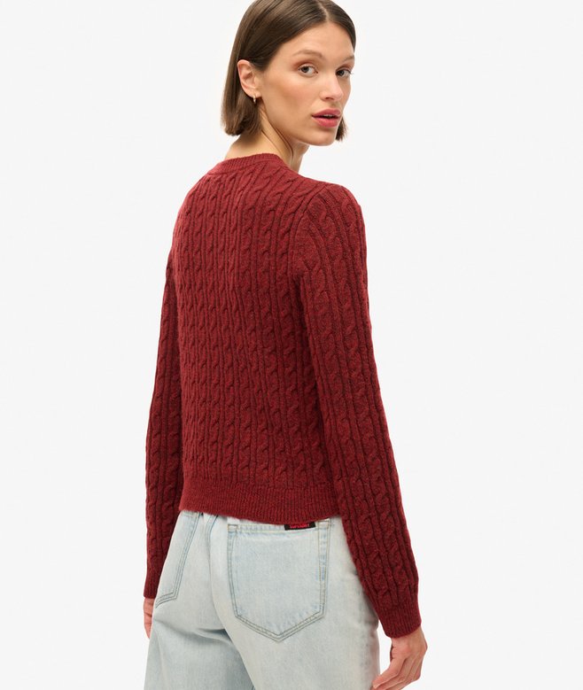 Superdry Fitted Cable Crew Neck Jumper