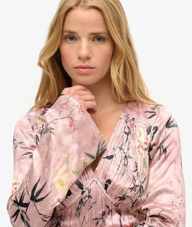 Superdry Flare Sleeve Jacquard Mini Dress