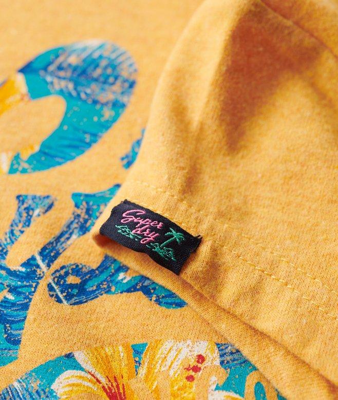 Superdry Floral Scripted Cap Sleeve T-Shirt