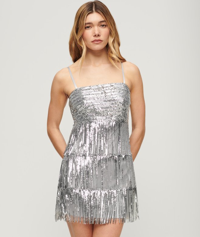 superdry Fringe Cami Mini Dress