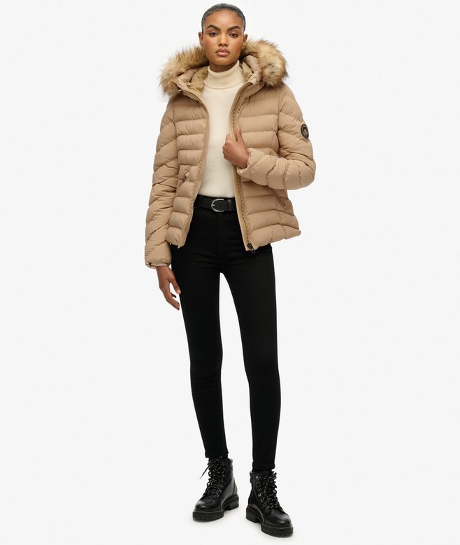 Superdry Fuji Faux Fur Hood Padded Jacket
