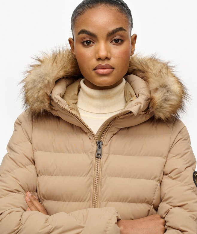 Superdry Fuji Faux Fur Hood Padded Jacket