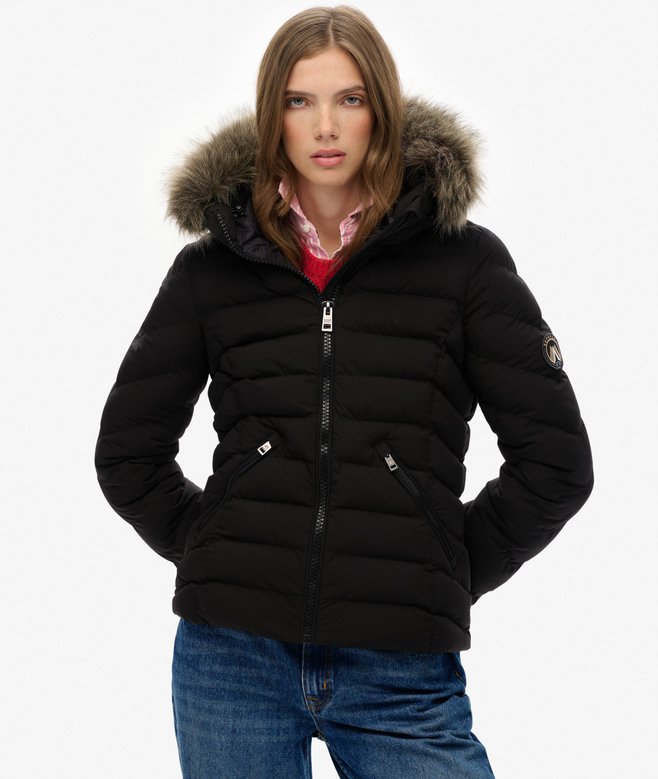 Superdry Fuji Faux Fur Hood Padded Jacket