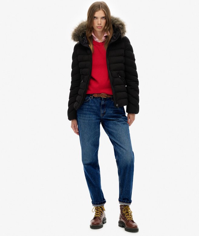 Superdry Fuji Faux Fur Hood Padded Jacket