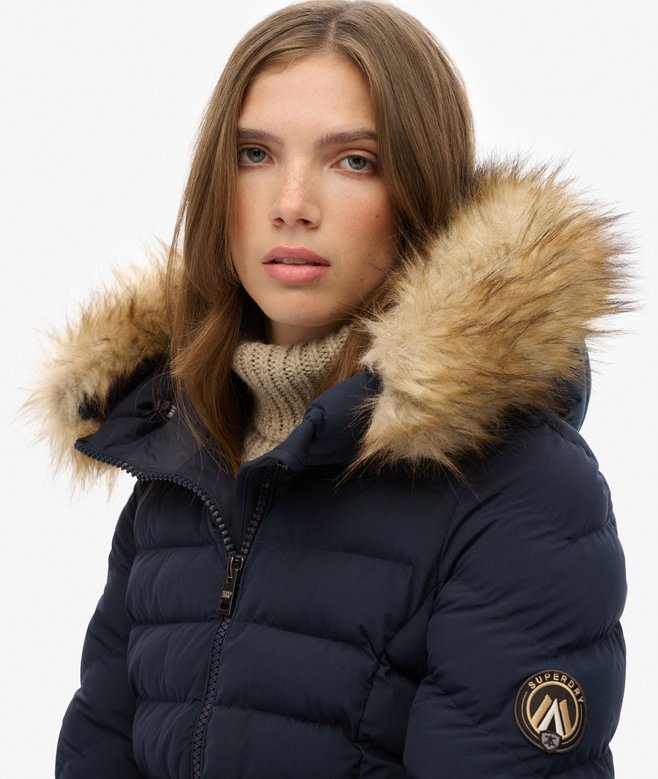 Superdry Fuji Faux Fur Hood Padded Jacket