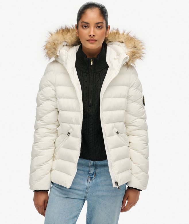 Superdry Fuji Faux Fur Hood Padded Jacket