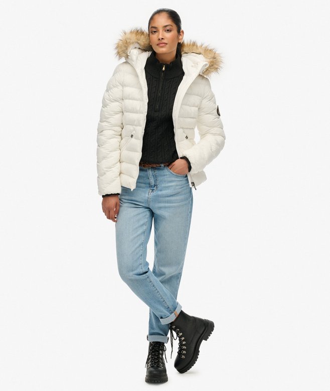 Superdry Fuji Faux Fur Hood Padded Jacket