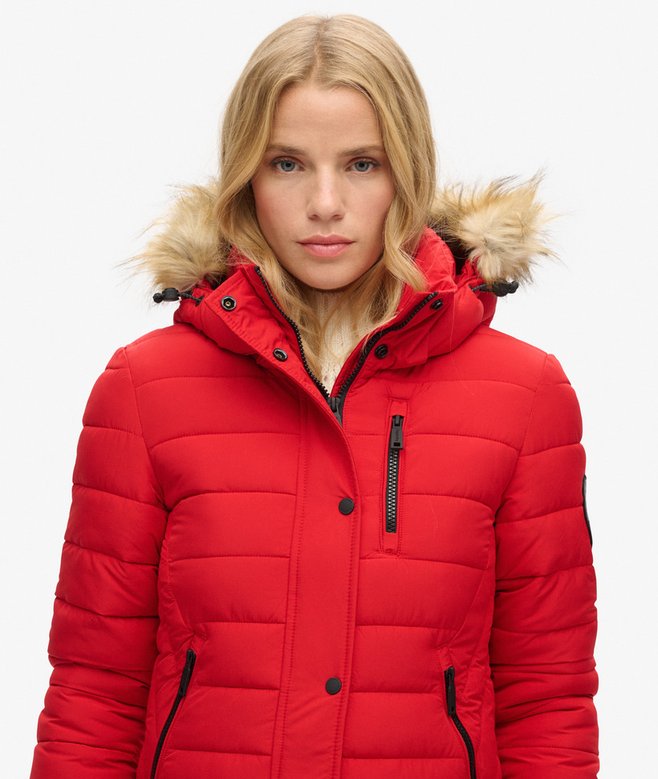 Superdry Fuji Hooded Longline Puffer Coat