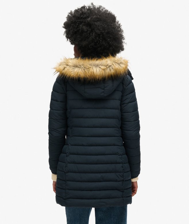 Superdry Fuji Hooded Mid Length Puffer Coat