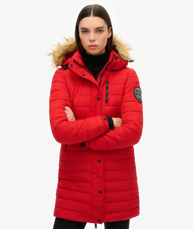 Superdry Fuji Hooded Mid Length Puffer Coat