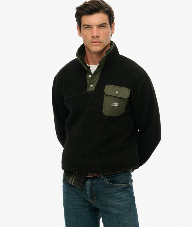 Superdry Fuji Popper Neck Fleece