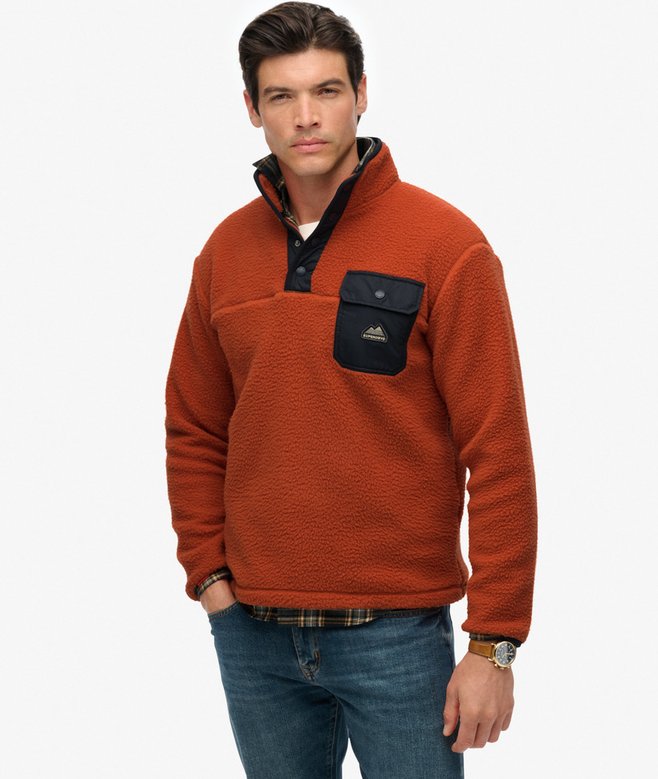 superdry Fuji Popper Neck Fleece