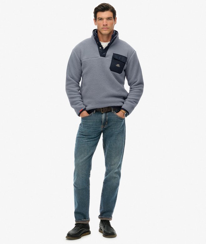 Superdry Fuji Popper Neck Fleece