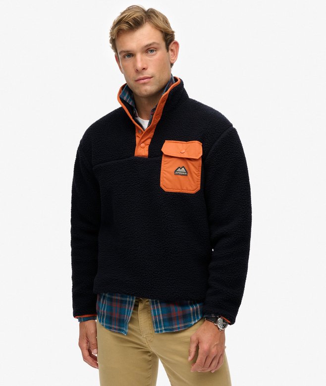 Superdry Fuji Popper Neck Fleece