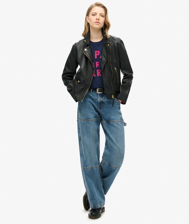 Superdry Glitter Logo Relaxed T-Shirt