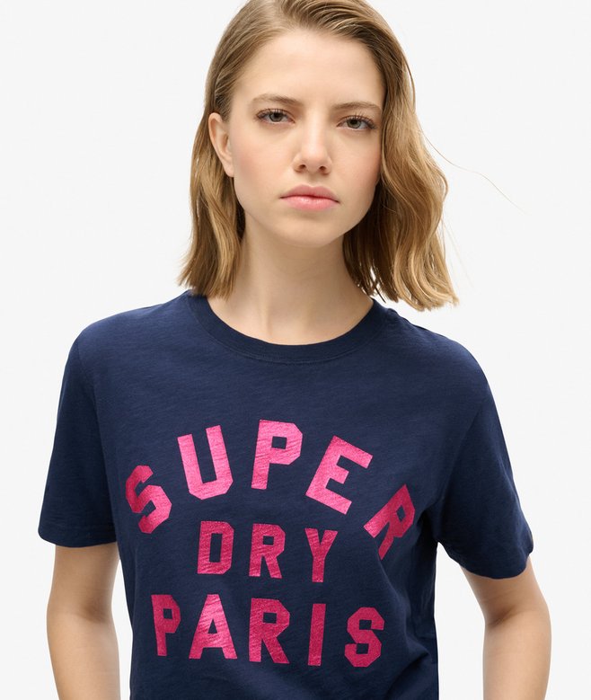 Superdry Glitter Logo Relaxed T-Shirt