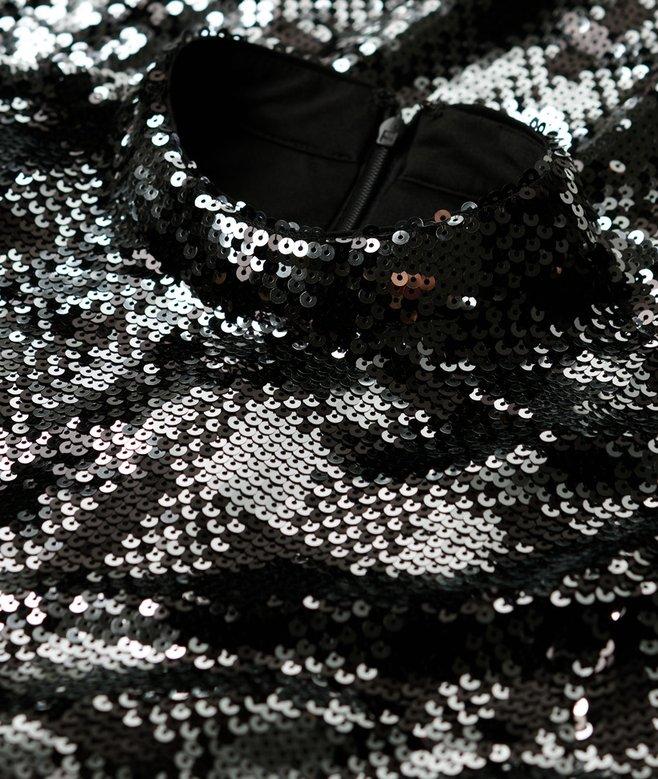 Superdry High Neck Sequin T-Shirt Dress