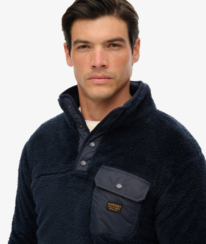 Superdry High Pile Fleece Henley Jumper