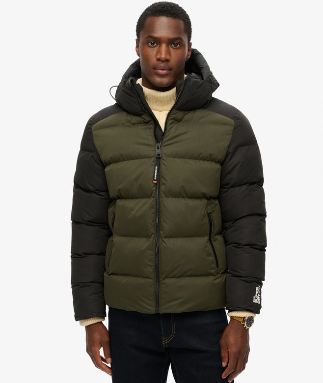 Superdry Hood Colour Block Sport Puffer