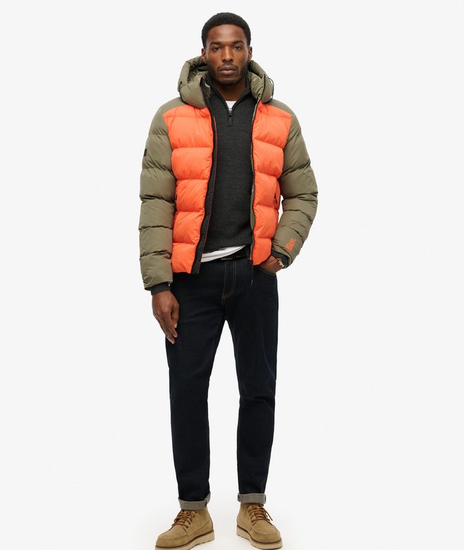 Superdry Hood Colour Block Sport Puffer