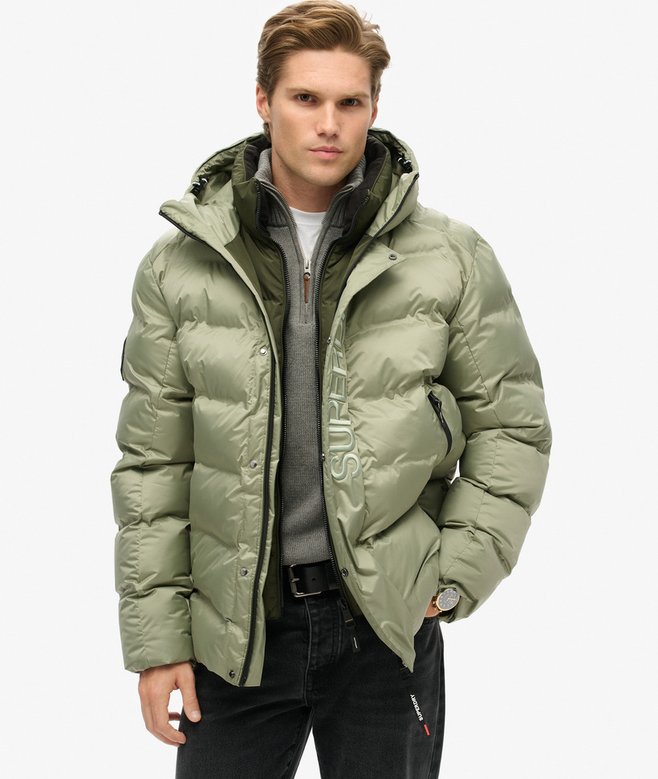 superdry Hooded City Graphic Puffer Jacket