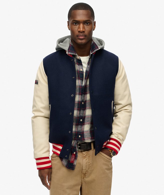 superdry Hooded College Bomber Jacket