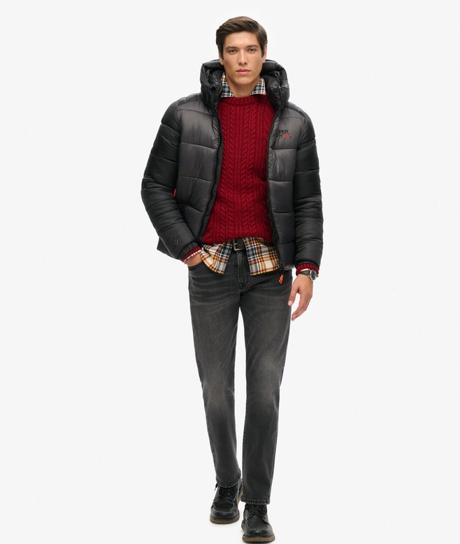 Superdry Hooded Colour Block Sports Puffer Jacket