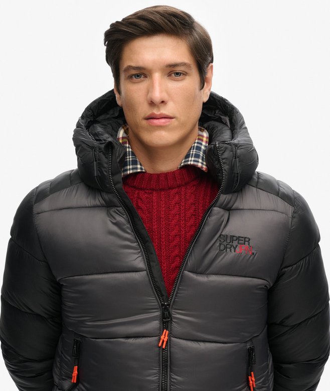 Superdry Hooded Colour Block Sports Puffer Jacket