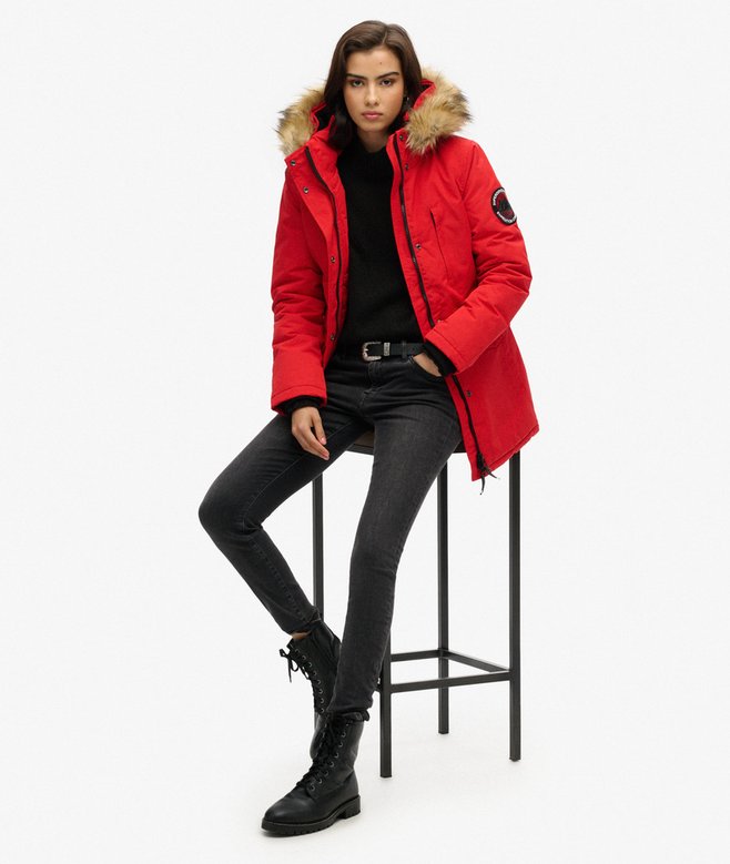 Superdry Hooded Everest Faux Fur Parka Coat