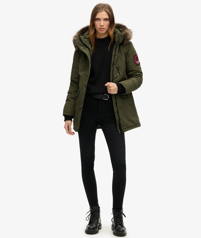 Superdry Hooded Everest Faux Fur Parka Coat