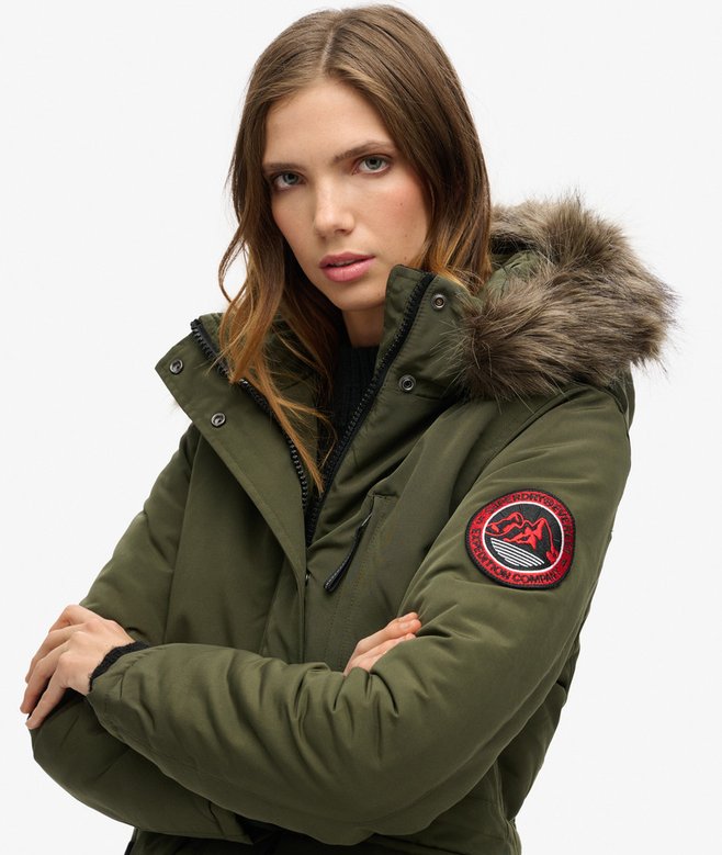 Superdry Hooded Everest Faux Fur Parka Coat