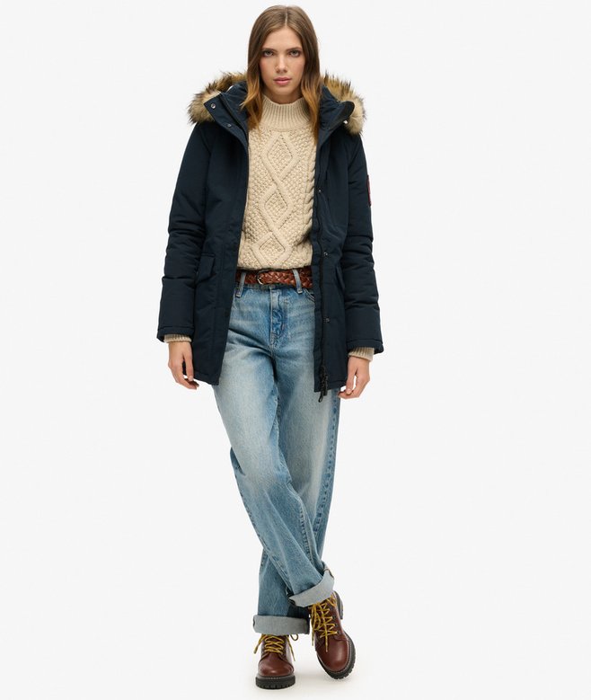 Superdry Hooded Everest Faux Fur Parka Coat