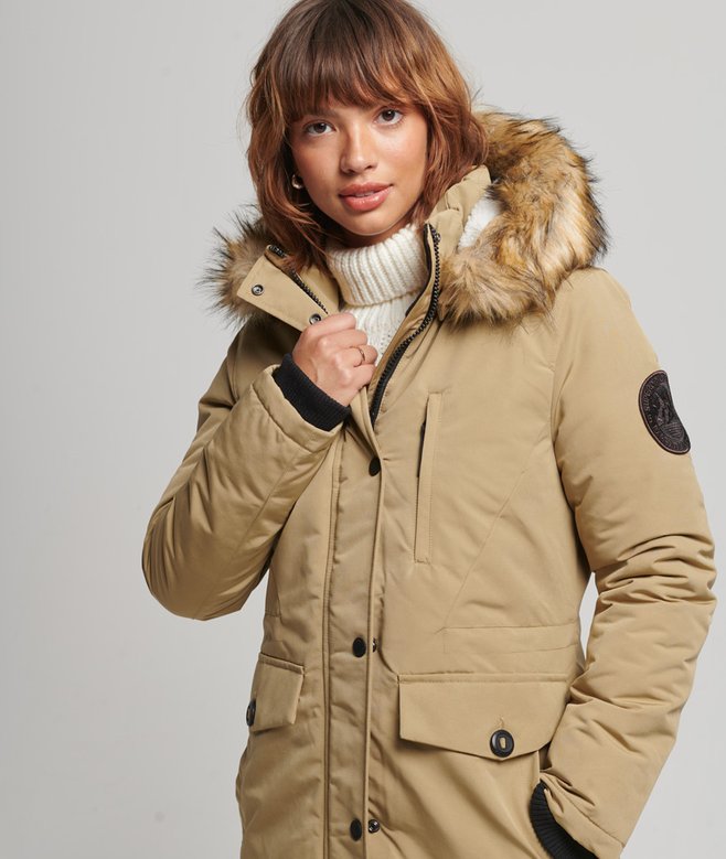 Superdry Hooded Everest Faux Fur Parka Coat