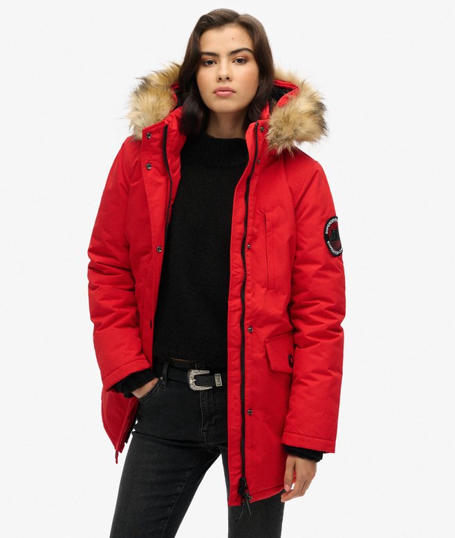 superdry Hooded Everest Faux Fur Parka Coat