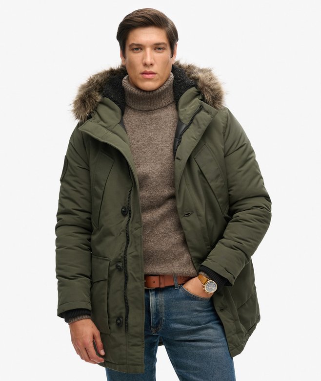 superdry Hooded Everest Faux Fur Parka