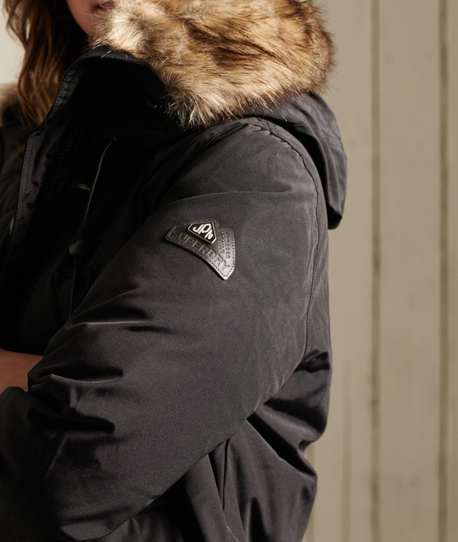 Superdry Hooded Faux Fur Down Parka Coat