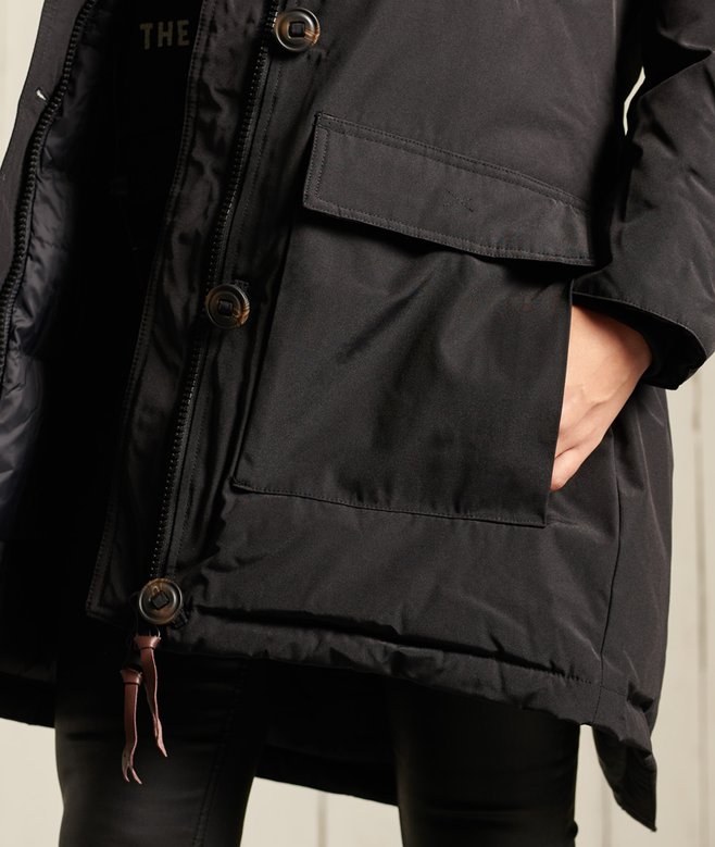 Superdry Hooded Faux Fur Down Parka Coat