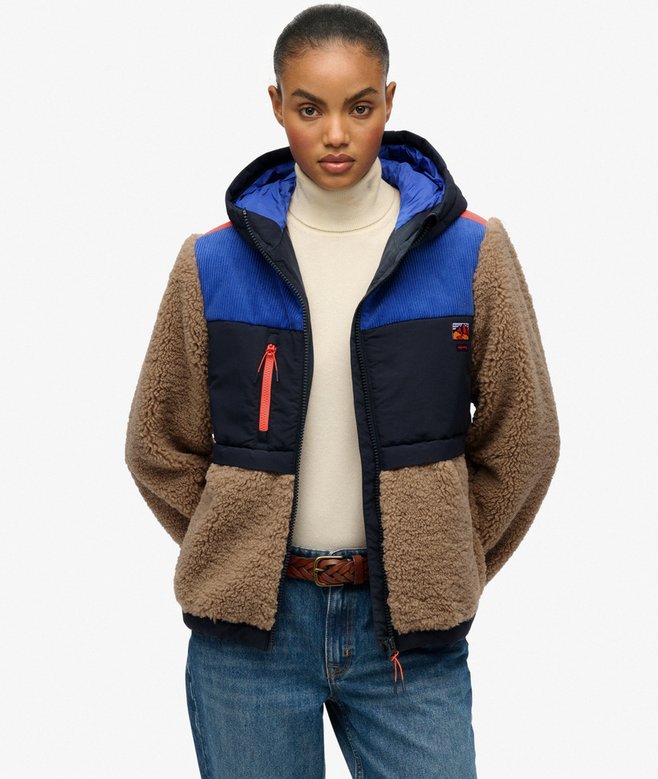 Superdry Hooded Fleece Sherpa Jacket