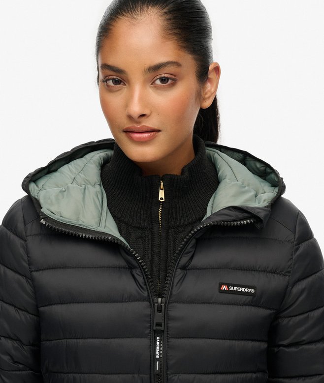 Superdry Hooded Fuji Lite Mid Length Padded Jacket