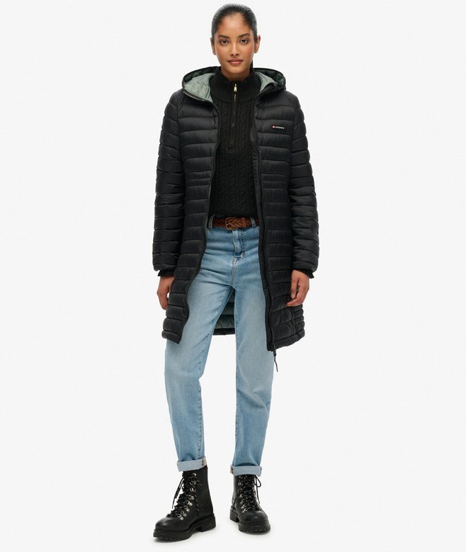 superdry Hooded Fuji Lite Mid Length Padded Jacket