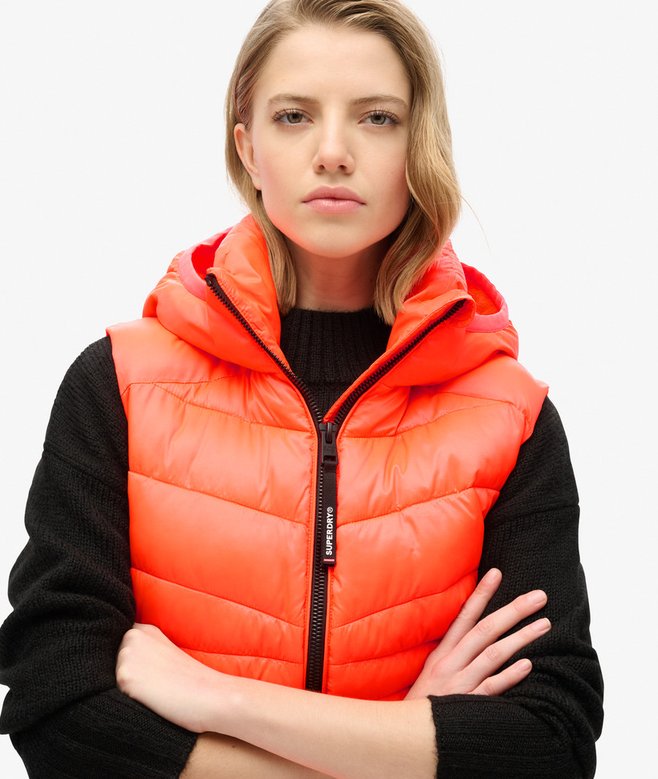 Superdry Hooded Fuji Quilt Padded Gilet