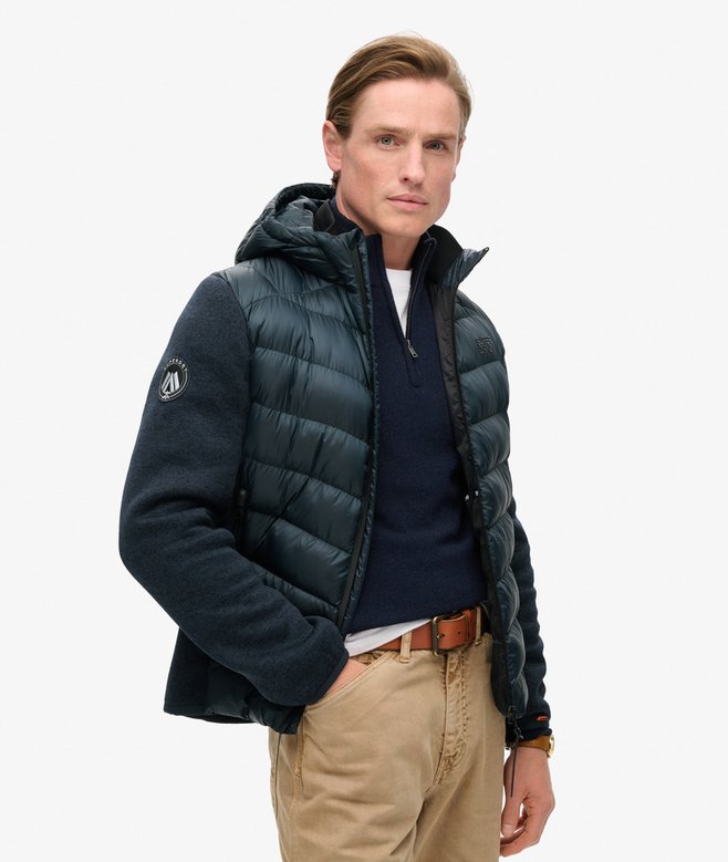 superdry Hooded Knit Storm Hybrid Jacket