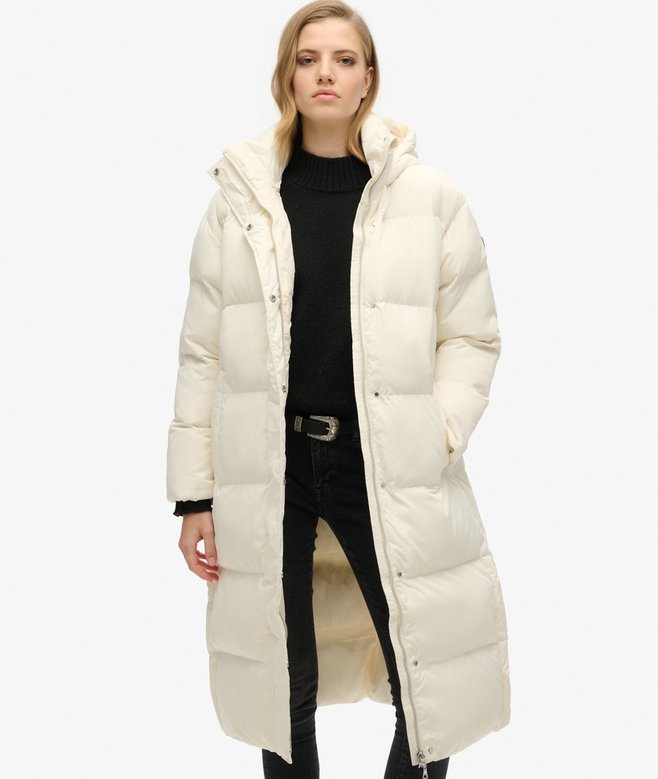 superdry Hooded Longline Puffer Coat