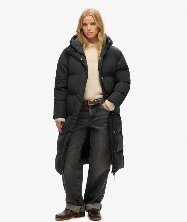 superdry Hooded Longline Puffer Coat