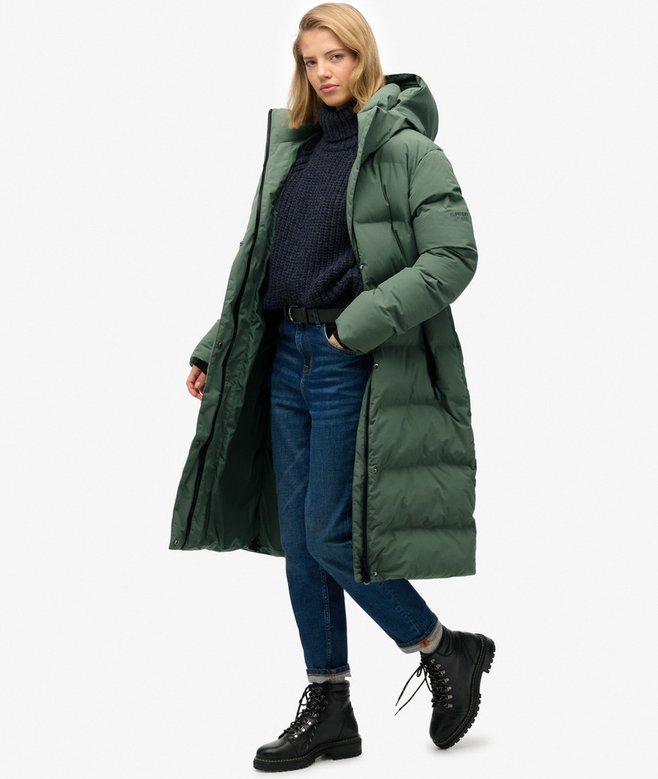 Superdry Hooded Longline Puffer Jacket